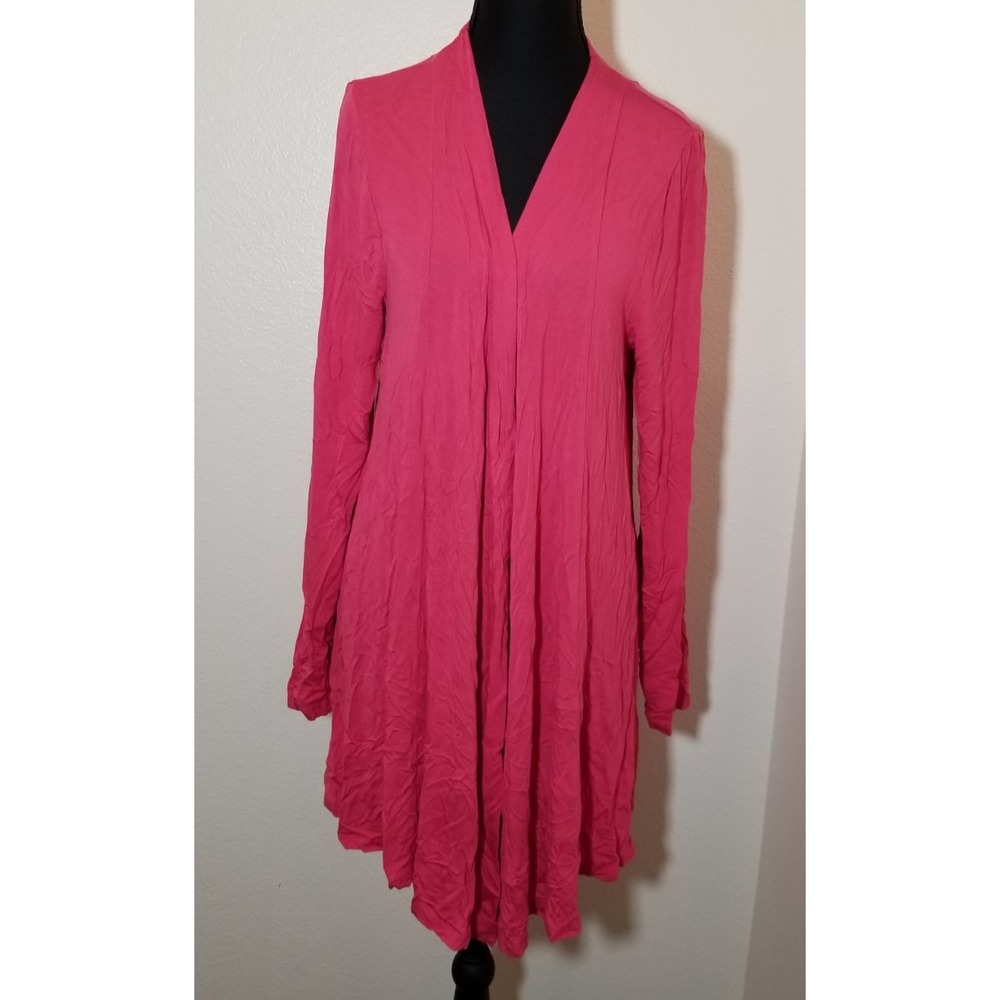 Lane Bryant Womens Sz 10/12 Pink Open Shrug Cardigan Retro Boho Coastal Cottage